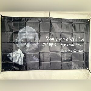 Funny Gandhi Festival Totem Flag 5x3Ft